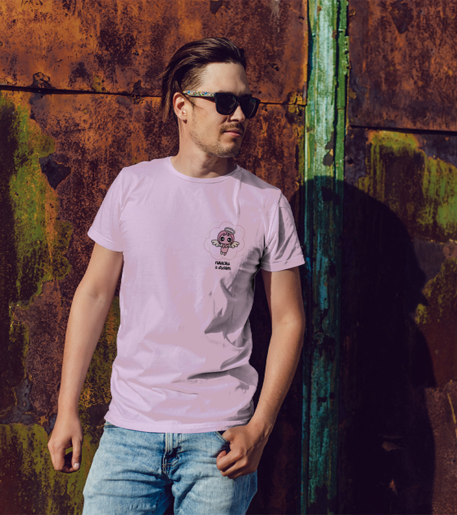 Nihachu X Dream Angel Character Pink T-Shirt