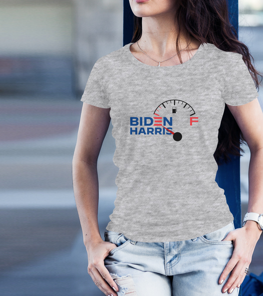 Biden Harris Fuel Gauge On Empty Parody Bringammo Merch T-Shirt