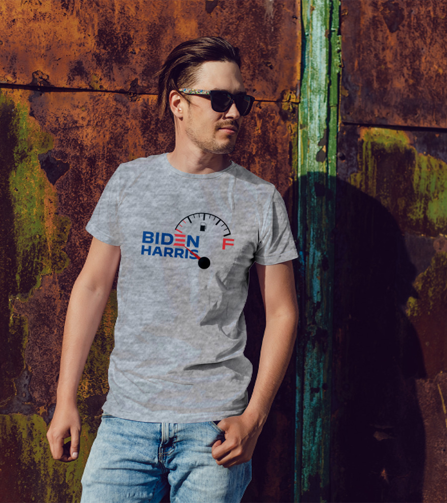 Biden Harris Fuel Gauge On Empty Parody Bringammo Merch T-Shirt