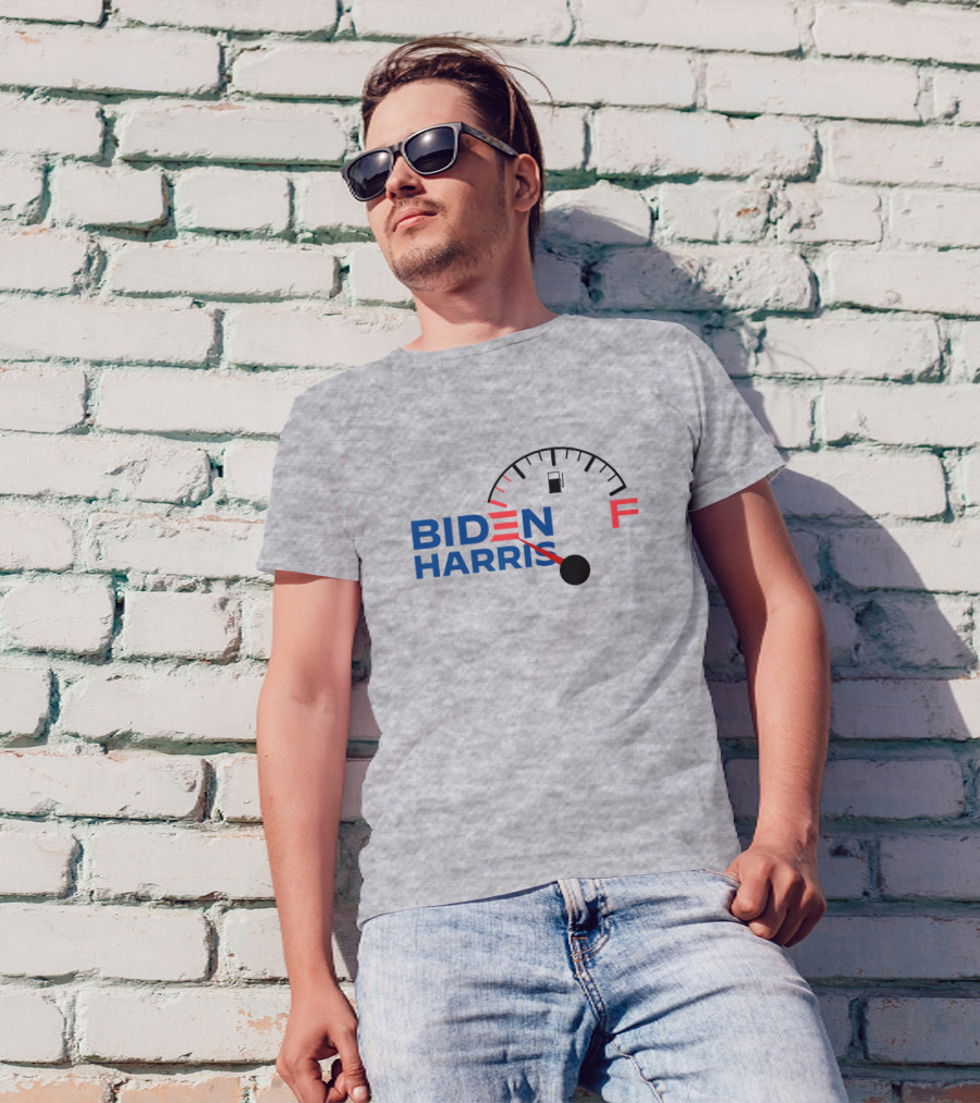 Biden Harris Fuel Gauge On Empty Parody Bringammo Merch T-Shirt