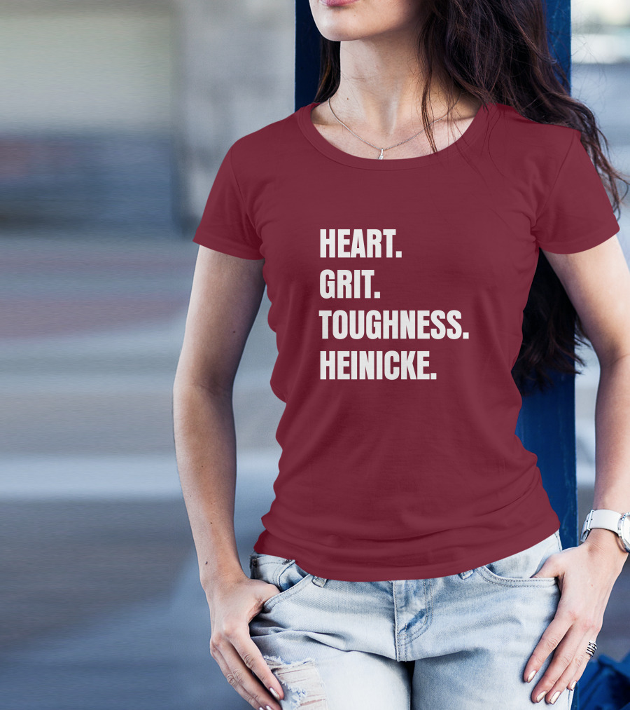 Heart Grit Toughness Heinicke Football Motivation T-Shirt