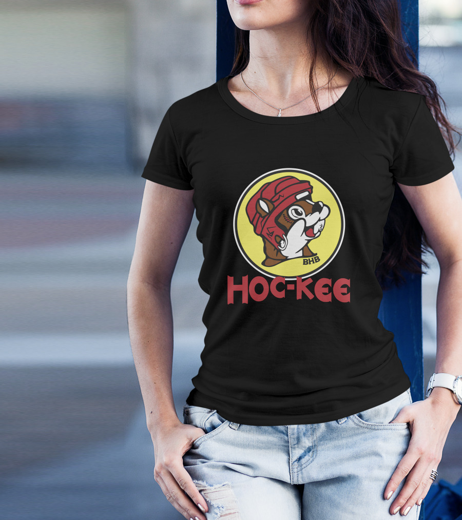 Bring Hockey Back BHB Hoc-Kee Beaver With Helmet T-Shirt