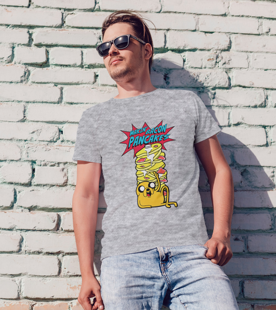 Makin' Bacon Pancakes Stack With Jake The Dog T-Shirt