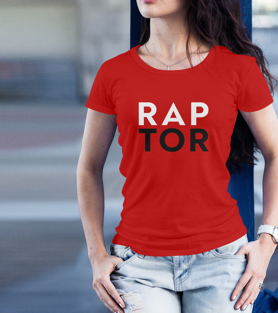 J.E. Skeets Raptor Jeskeets Raptors RAPTOR Red Black White T-Shirt