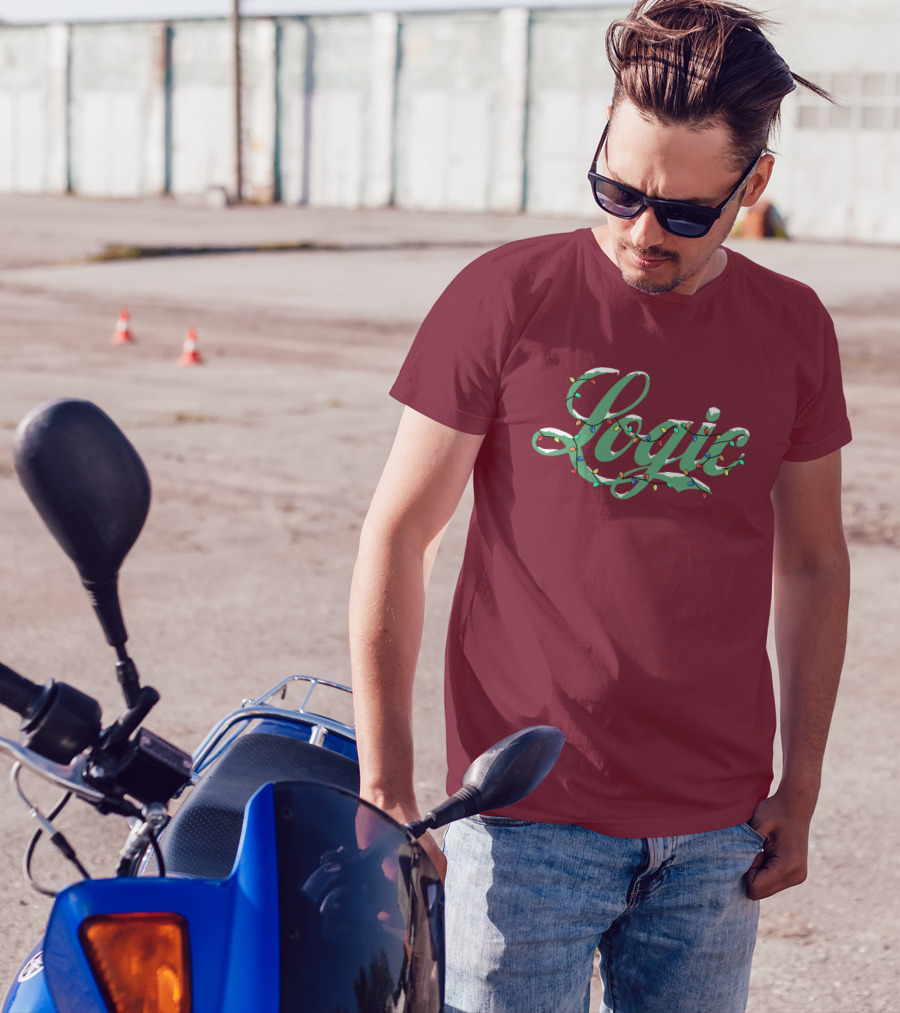 Logic Merch Holiday Lights Script Collection T-Shirt