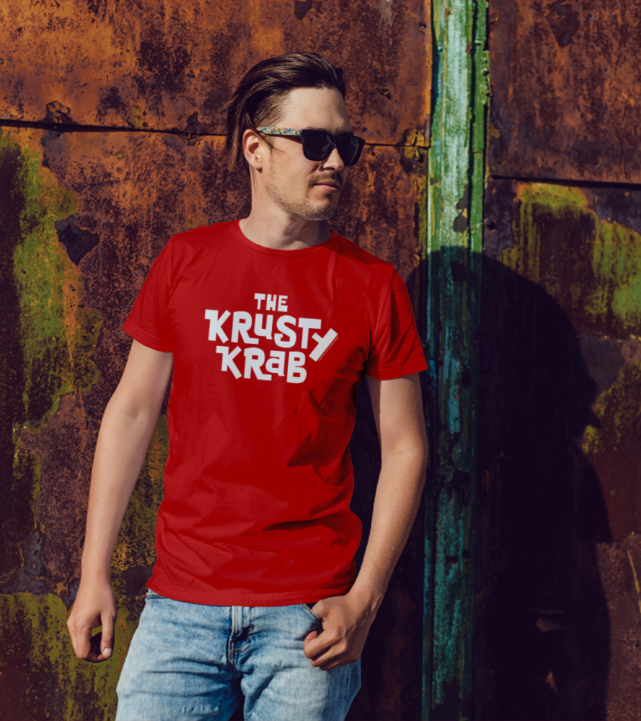 Joe Burrow The Krusty Krab Spongebob Squarepants Crossover Patrick Star Football NFL Cincinnati Bengals Cartoon Network Nickelodeon T-Shirt