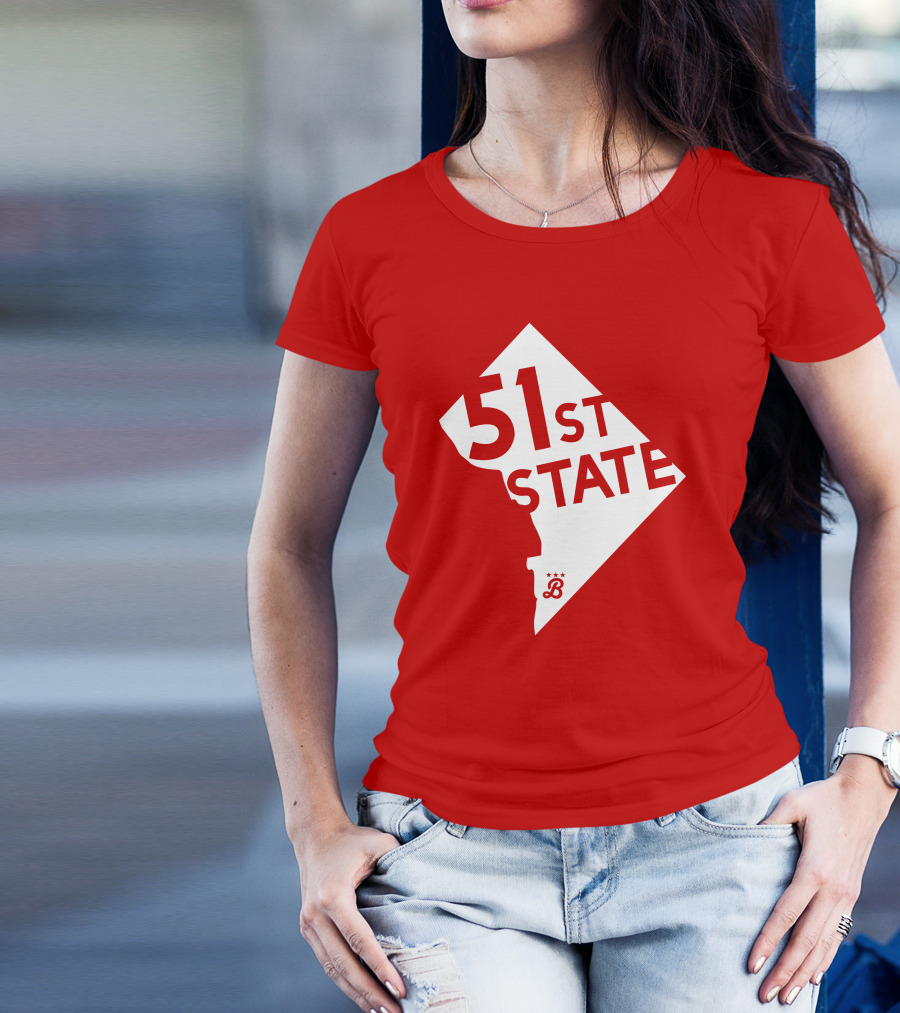 Juan Soto 51St State Wear Bailiwick Washington DC 51st State Outline T-Shirt