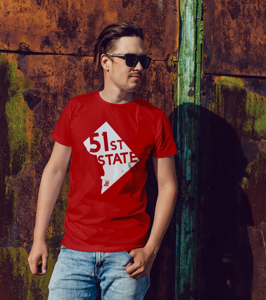 Juan Soto 51St State Wear Bailiwick Washington DC 51st State Outline T-Shirt