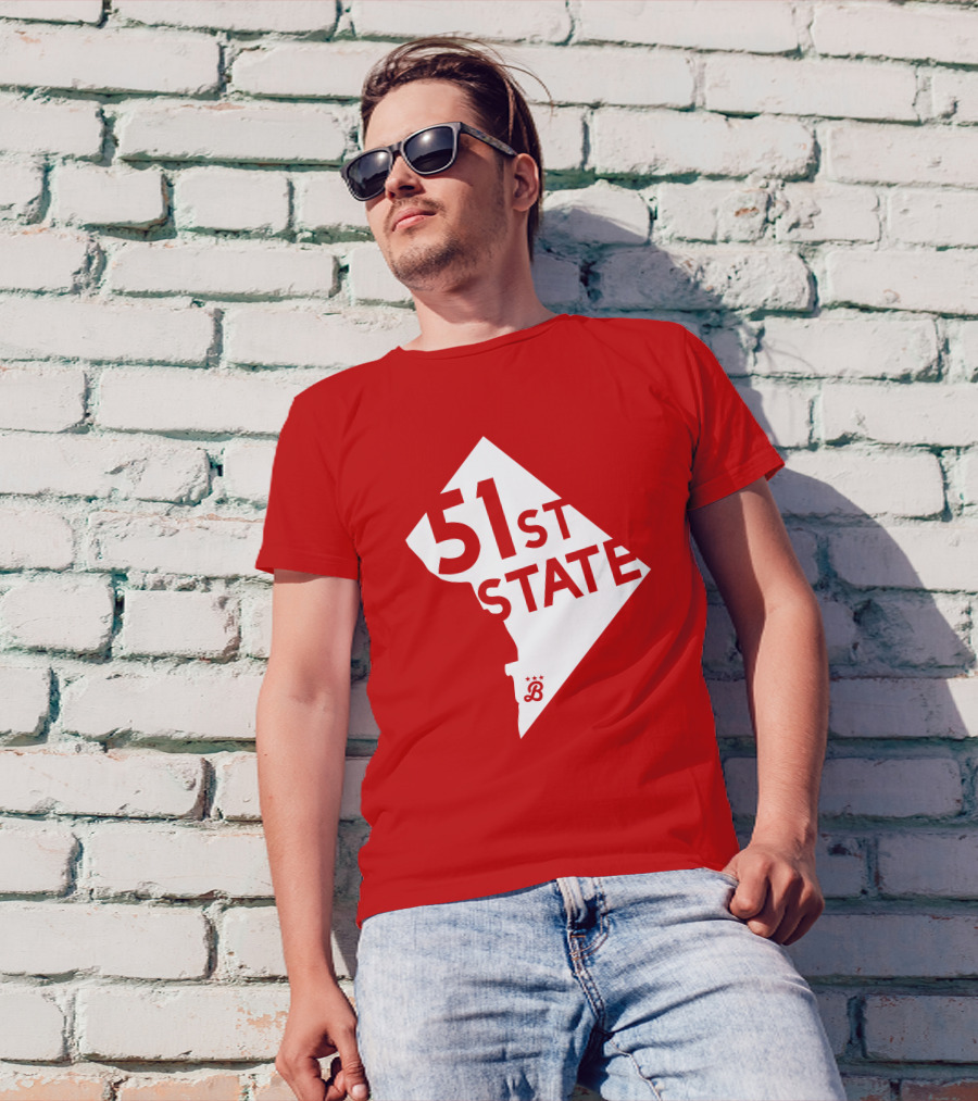 Juan Soto 51St State Wear Bailiwick Washington DC 51st State Outline T-Shirt