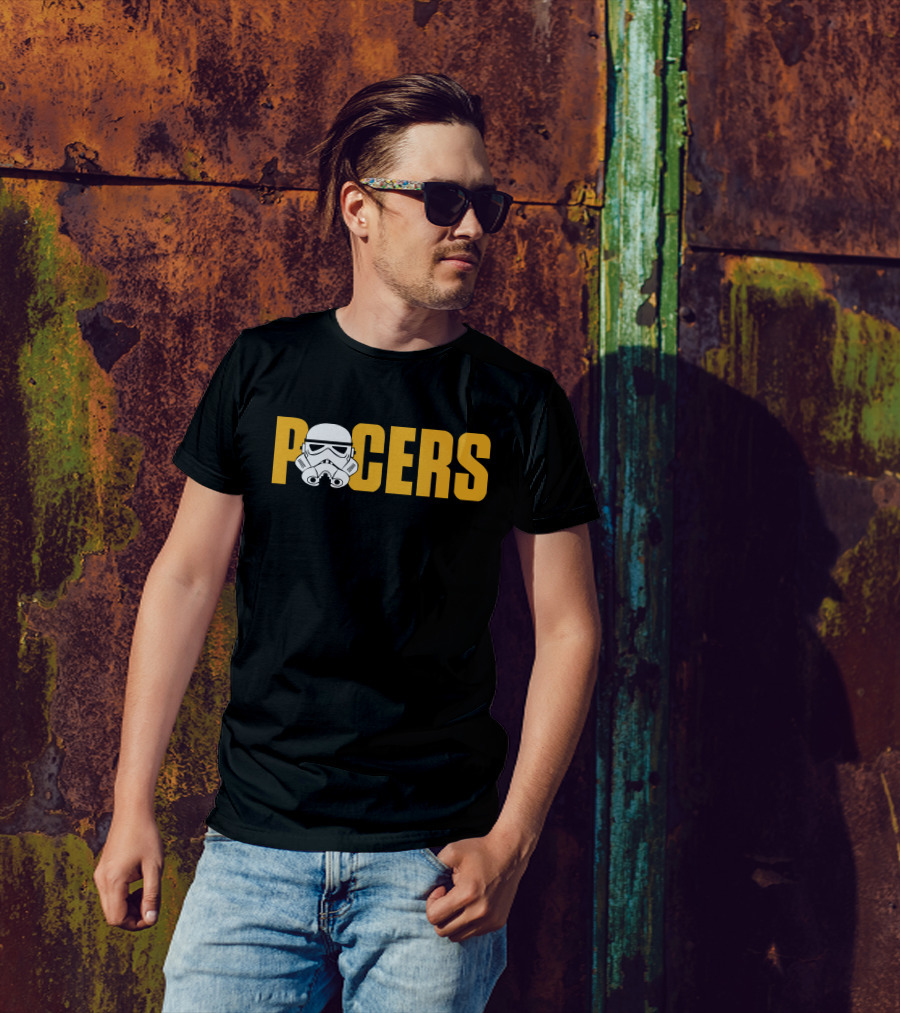 Pacers Stormtrooper Helmet Crossover T-Shirt