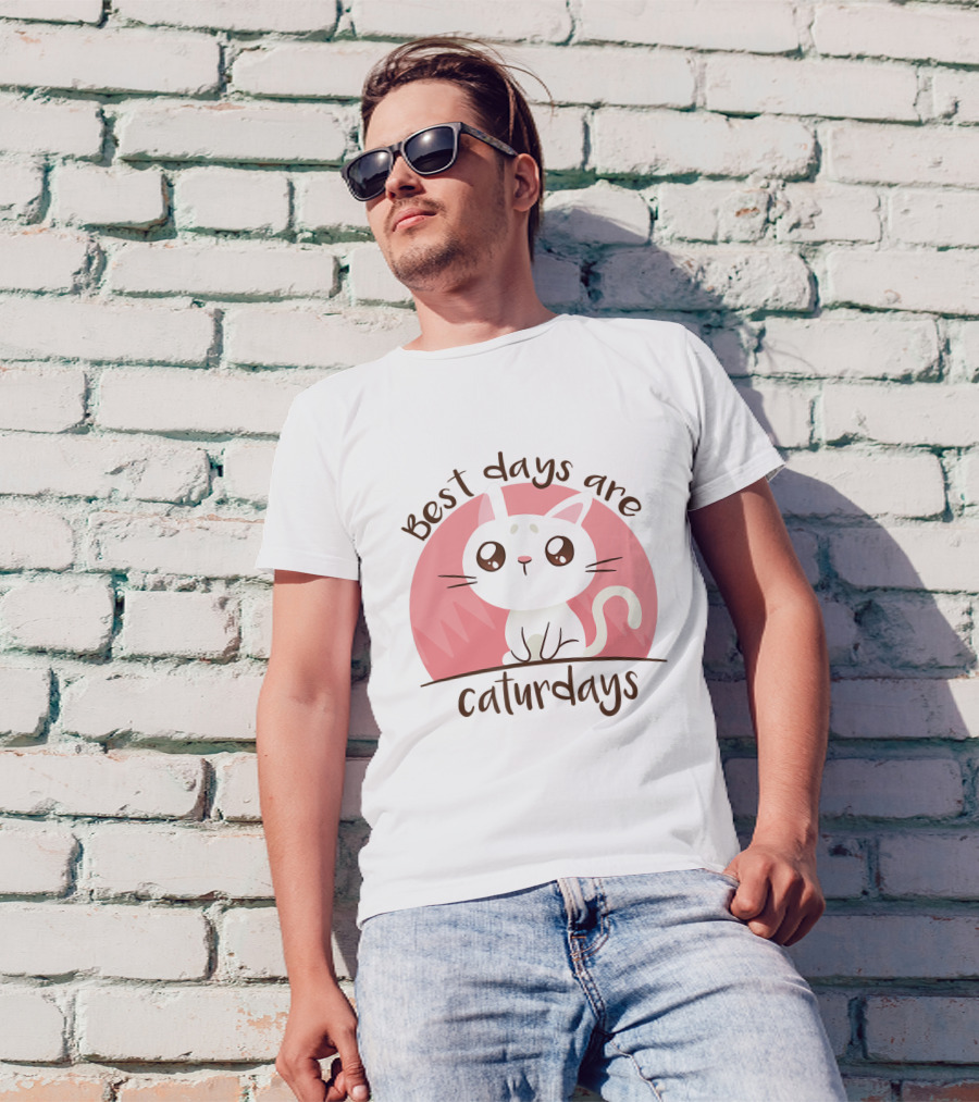 Best Days Are Caturdays Cute Cat For Cat Lover T-Shirt