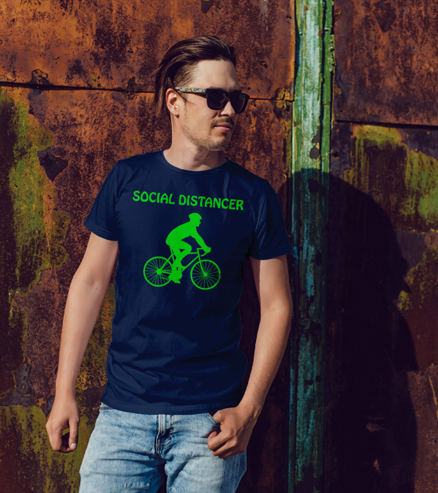 Social Distancer Bike Riding Cycling T-Shirt