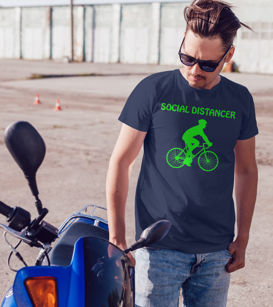 Social Distancer Bike Riding Cycling T-Shirt