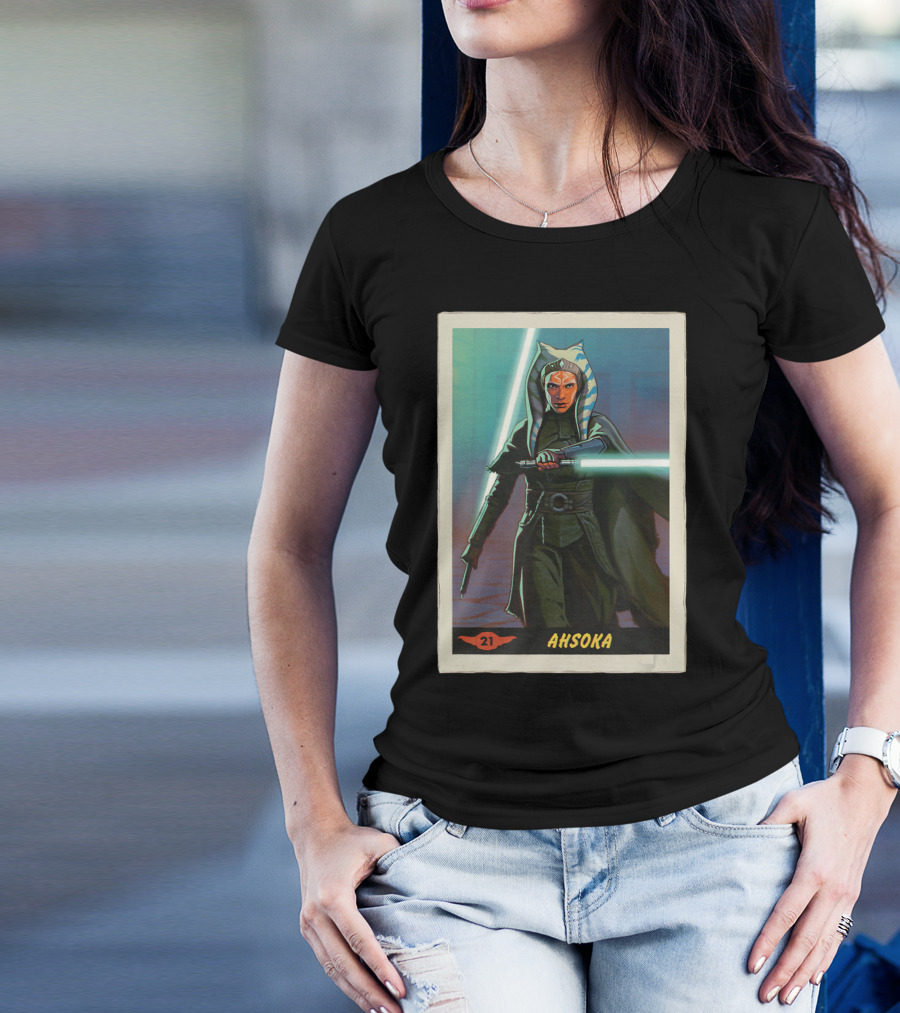 Star Wars Ahsoka Jedi Training Card The Mandalorian 21 T-Shirt