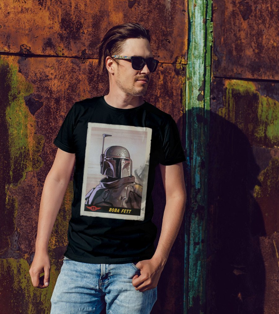 Boba Fett Star Wars Mandalorian Trading Card #22 T-Shirt