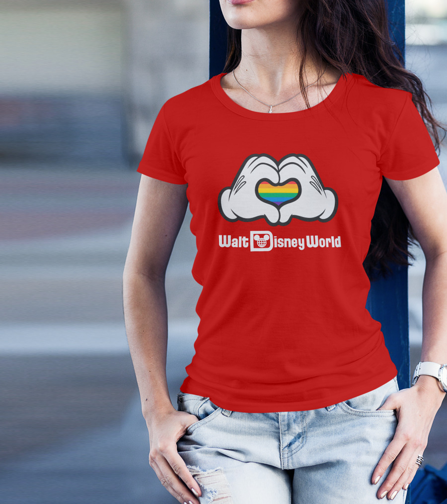 Walt Disney World Pride Heart Hands Rainbow T-Shirt