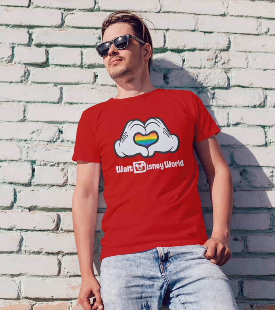 Walt Disney World Pride Heart Hands Rainbow T-Shirt