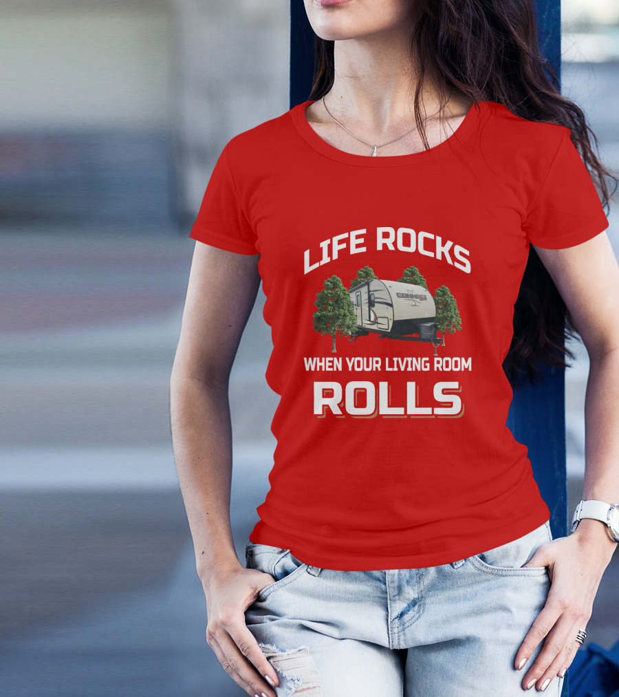 LIFE ROCKS WHEN YOUR LIVING ROOM ROLLS KZ Spree Connect T-Shirt