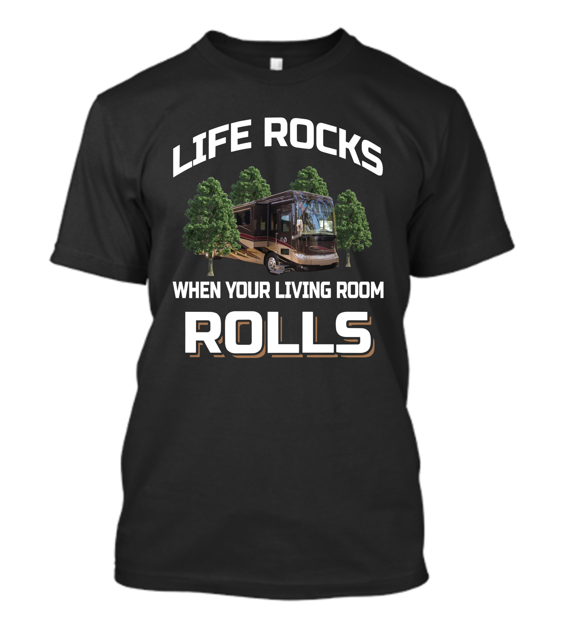 LIFE ROCKS WHEN YOUR LIVING ROOM ROLLS Allegro Bus 450pp T-Shirt