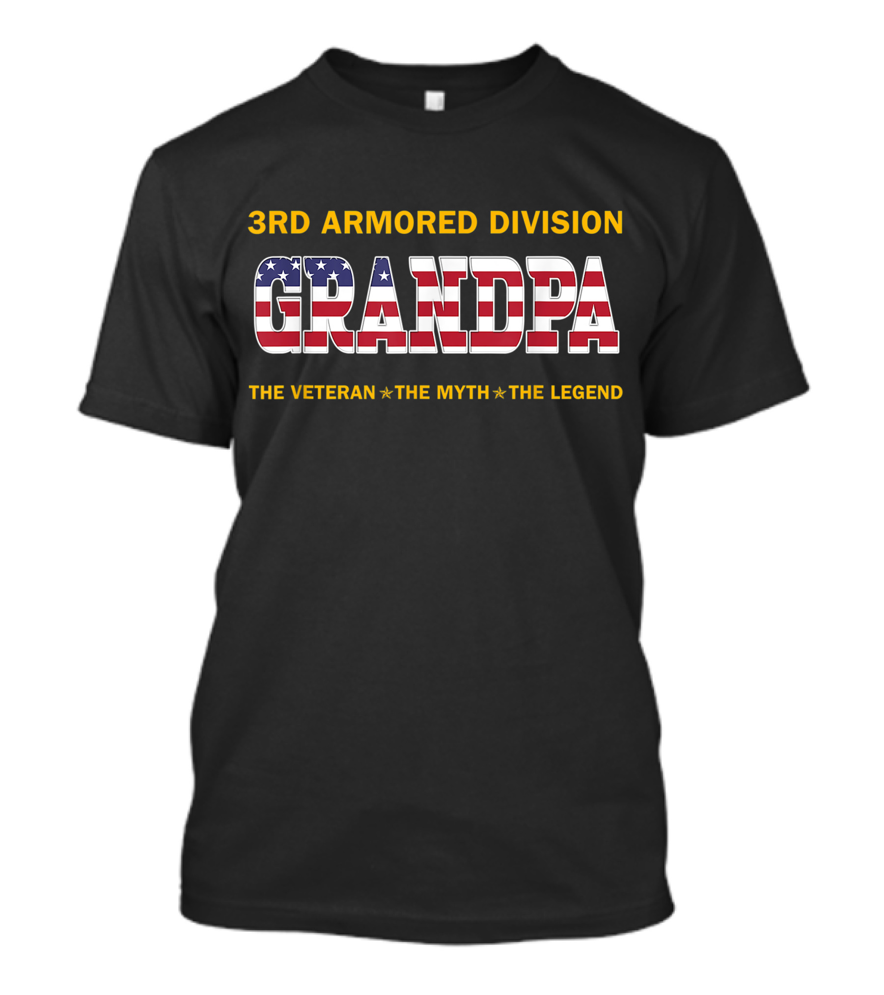 3rd Armored Division Grandpa The Veteran The Myth The Legend T-Shirt