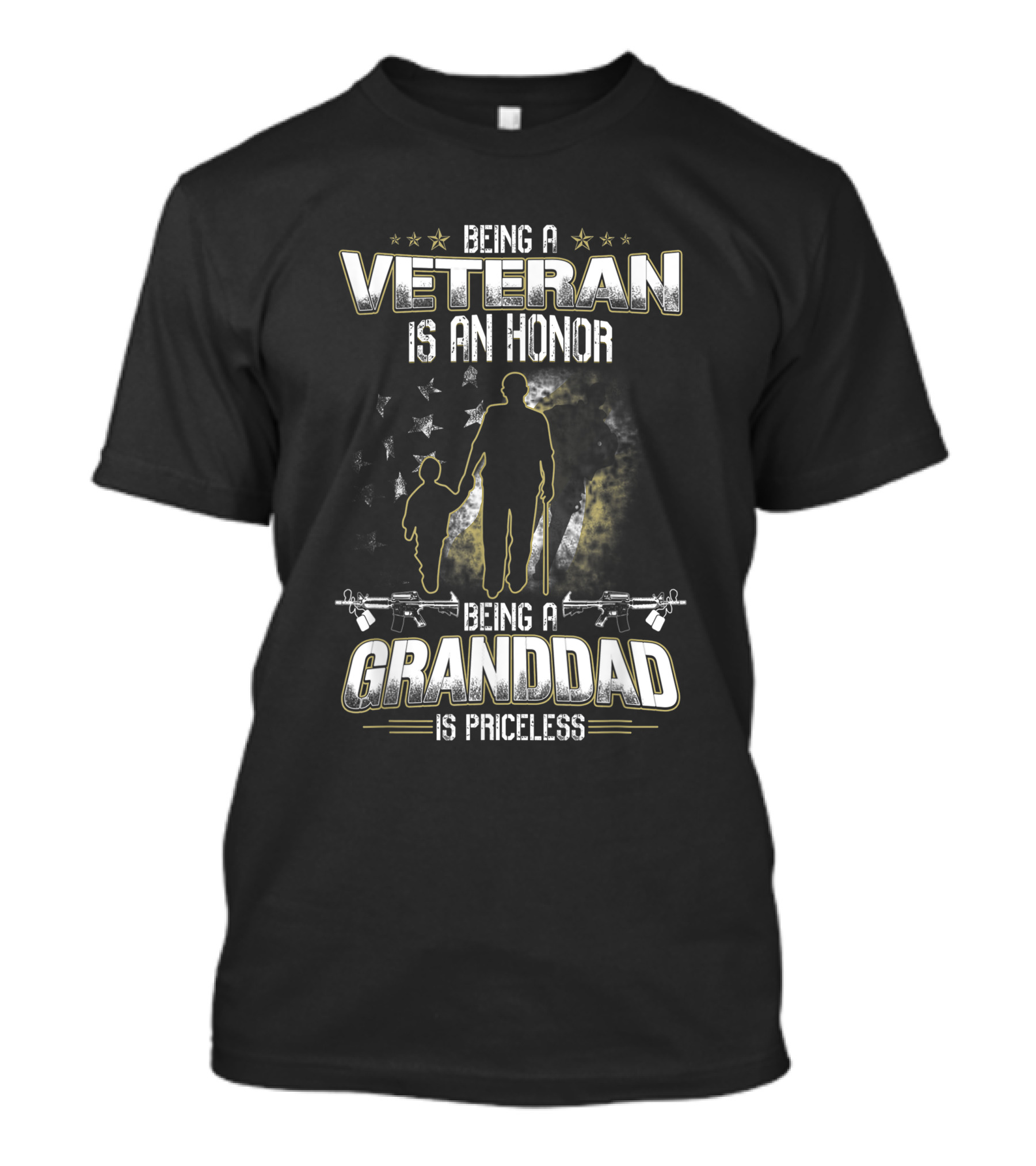 Being A Veteran Is An Honor Being A Granddad Is Priceless T-Shirt