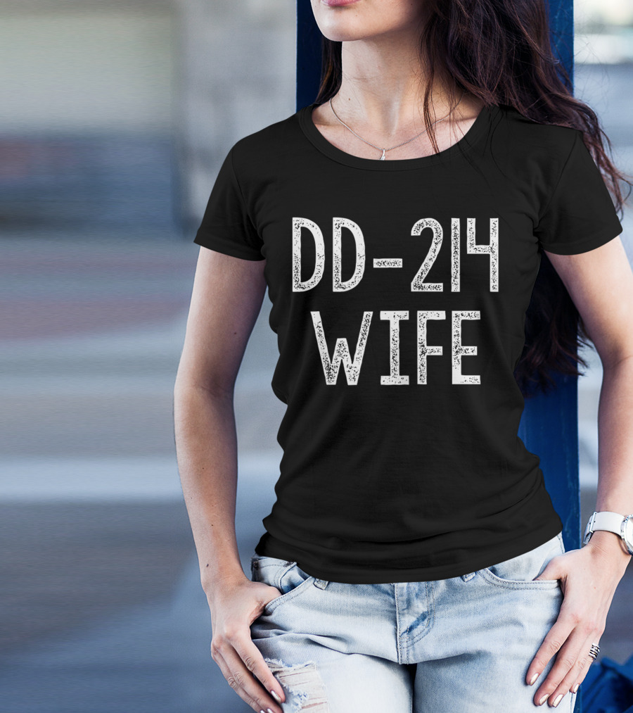 DD-214 Wife Military Veteran Vintage T-Shirt