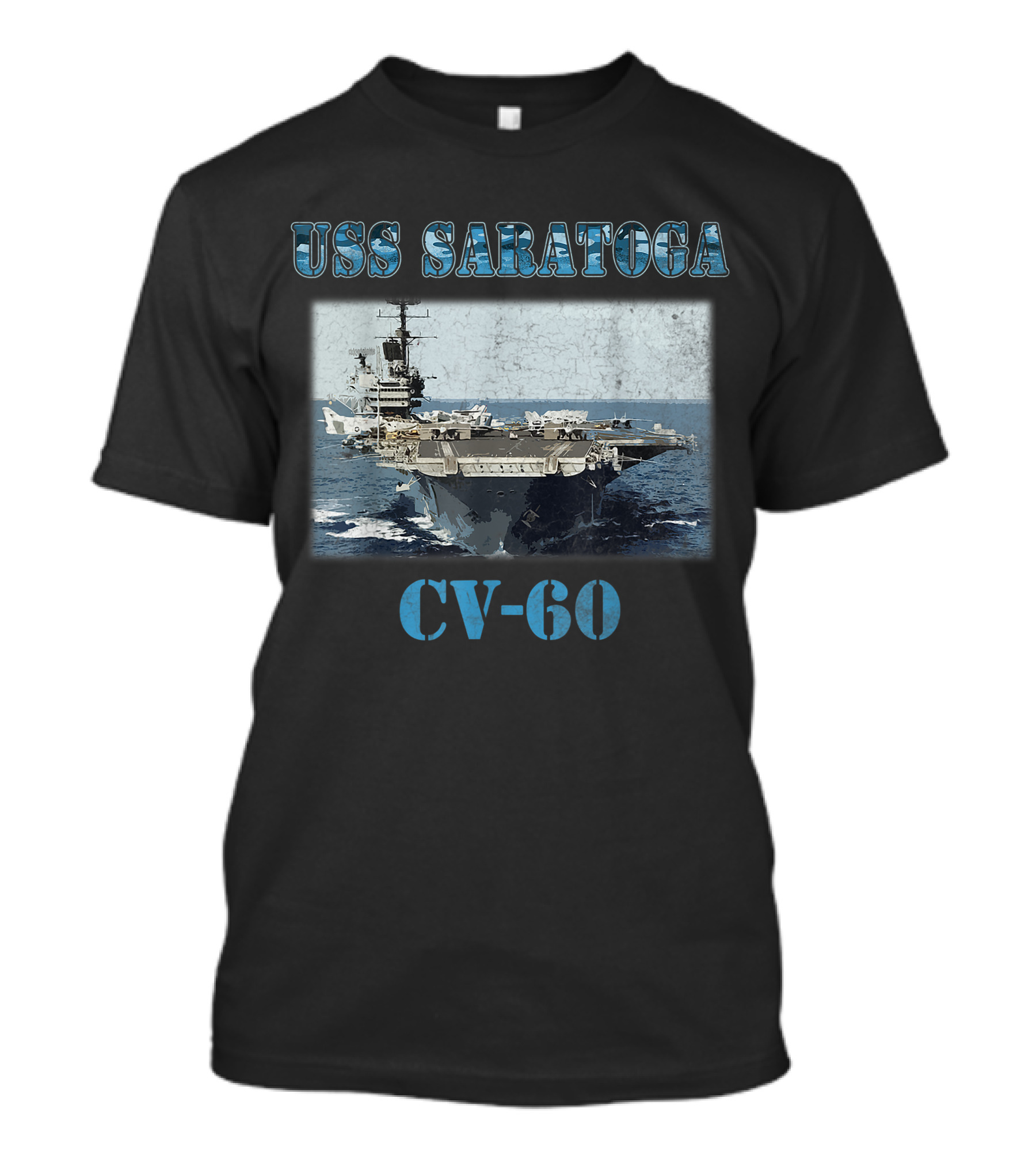USS Saratoga CV-60 Proud Navy Veteran Aircraft Carrier T-Shirt