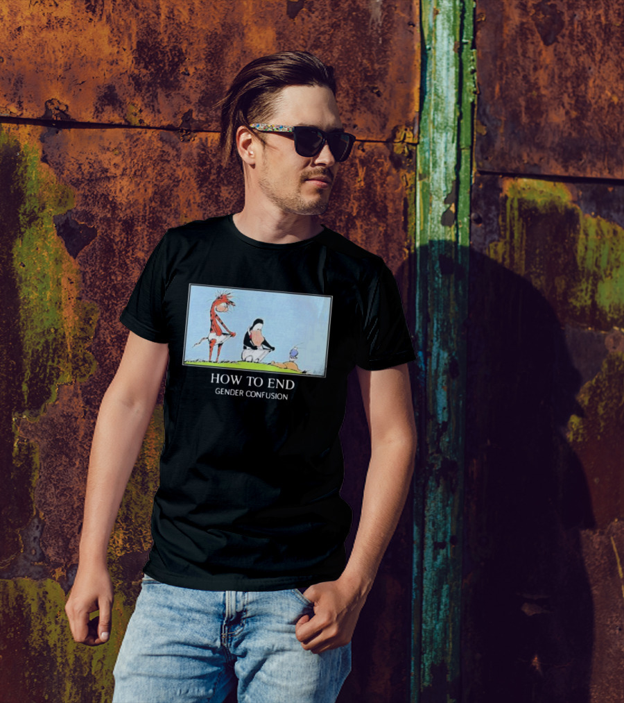 How To End Gender Confusion Calvin Hobbes Peanuts T-Shirt