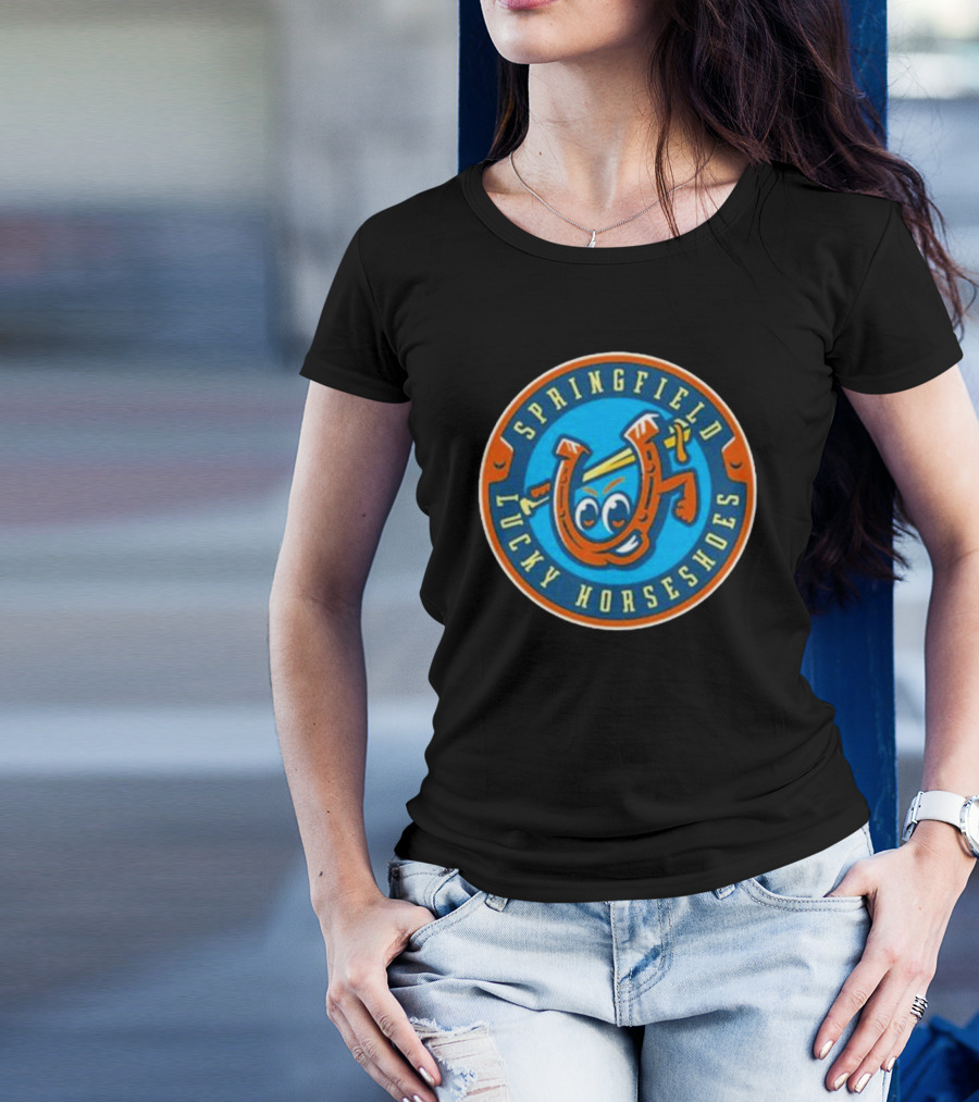 Springfield Lucky Horseshoes Mascot Logo T-Shirt
