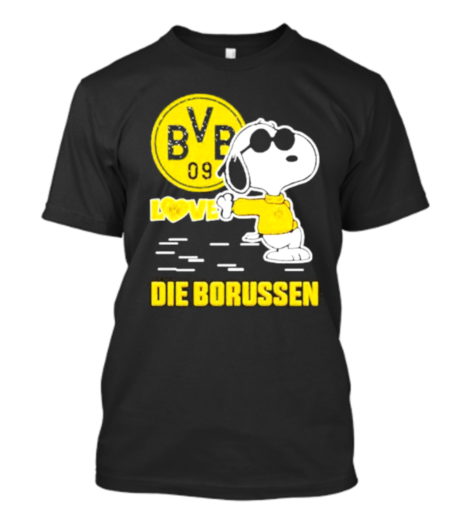 Snoopy Love BVB 09 Die Borussen Football Soccer T-Shirt