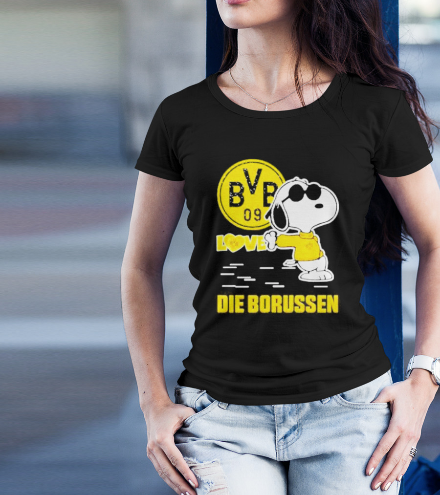 Snoopy Love BVB 09 Die Borussen Football Soccer T-Shirt