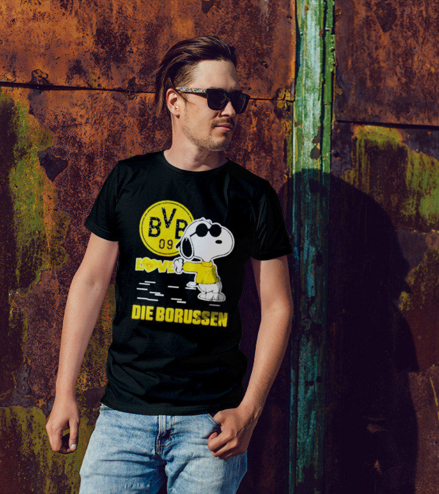 Snoopy Love BVB 09 Die Borussen Football Soccer T-Shirt