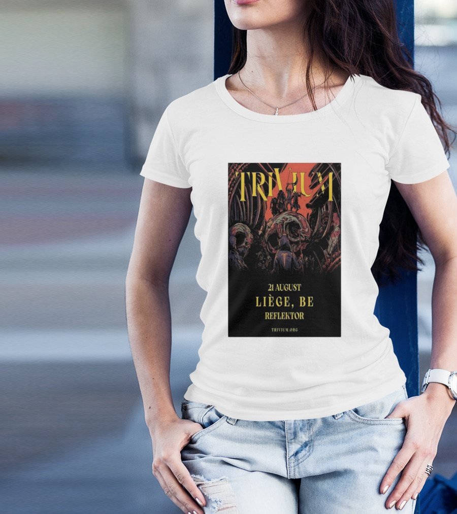Trivium 21 August Liège BE Reflektor Concert Event T-Shirt