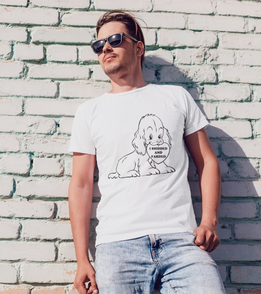 I Shidded And Farded Heart Dog T-Shirt