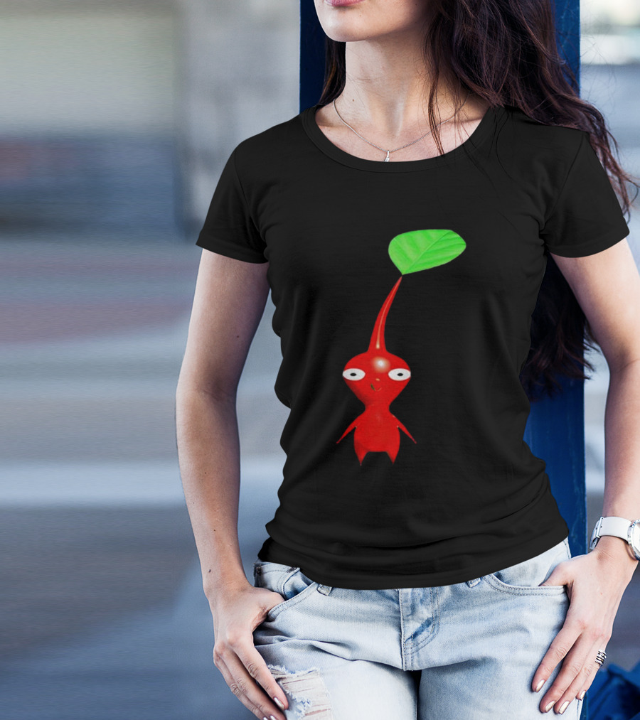 Pikmin Red Pikpik Character With Leaf Stem T-Shirt