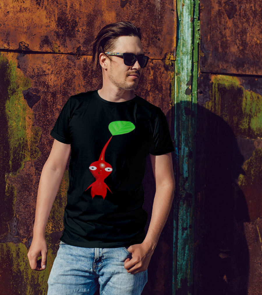 Pikmin Red Pikpik Character With Leaf Stem T-Shirt