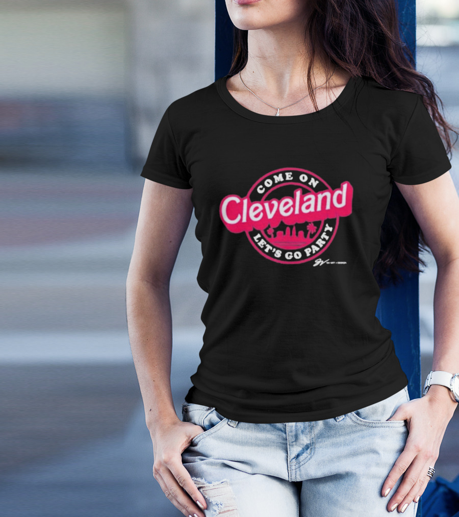 Gv Art Cleveland Come On Let's Go Party Skyline T-Shirt
