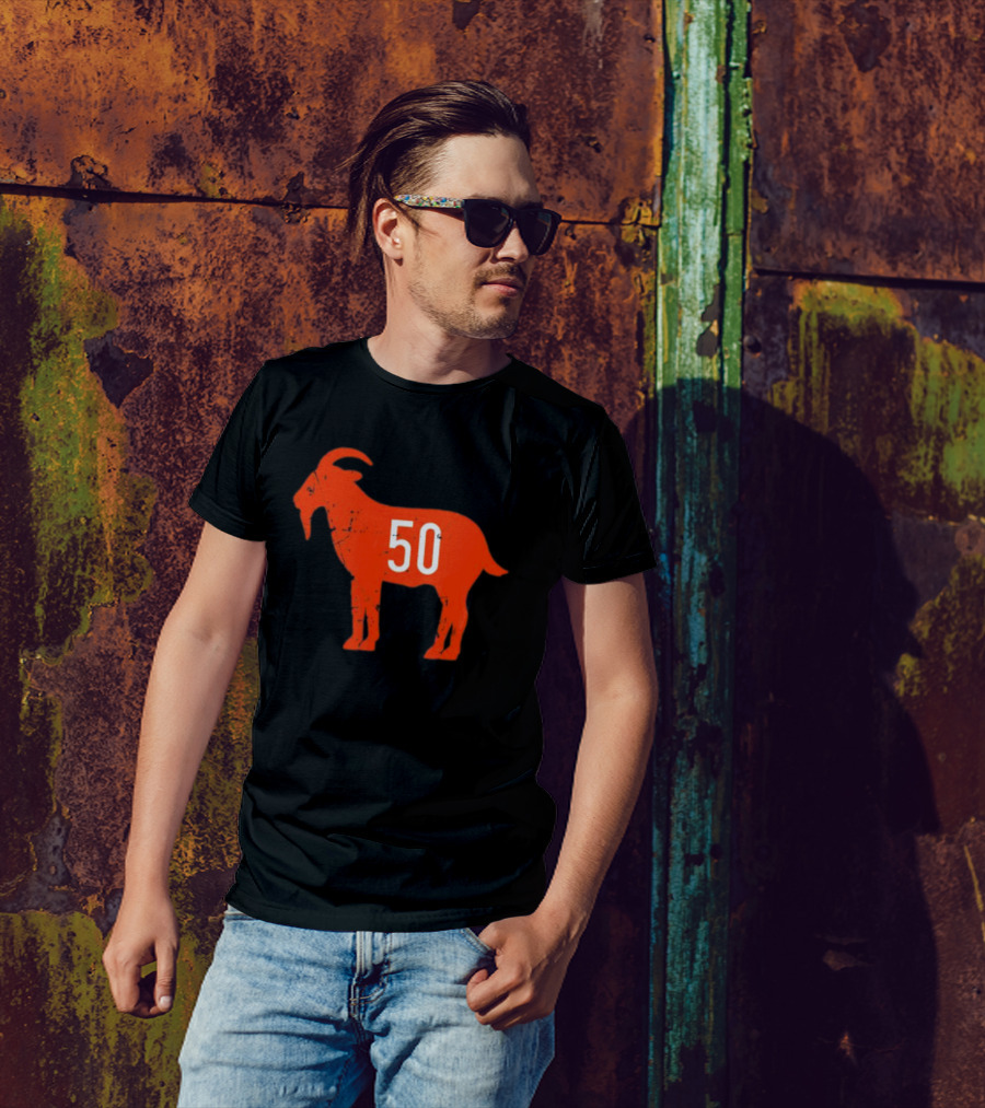 Mike Singletary Goat 50 Chicago Football Fan Iconic Number Legend T-Shirt