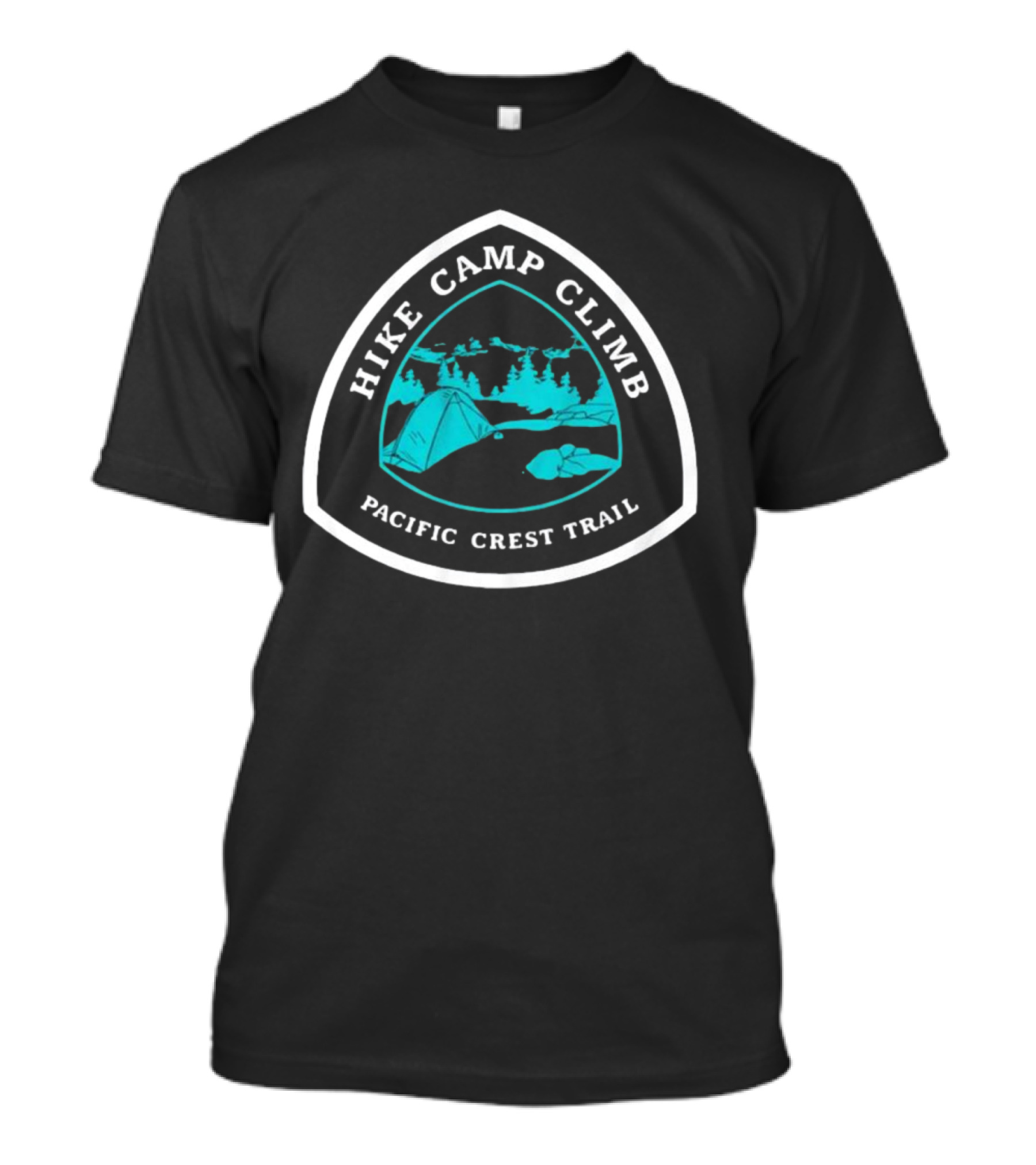 Hike Camp Climb Pacific Crest Trail Adventure Badge T-Shirt