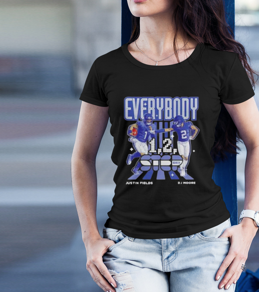 Everybody 1 2 Step Justin Fields DJ Moore Chicago Bears T-Shirt