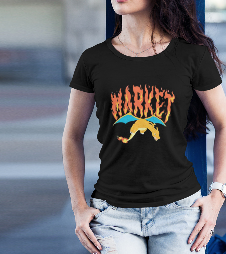 Market Charizard Flames Pokémon T-Shirt