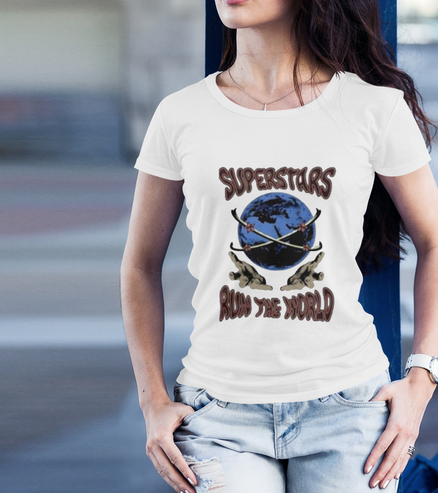 Superstars Run The World Planet T-Shirt