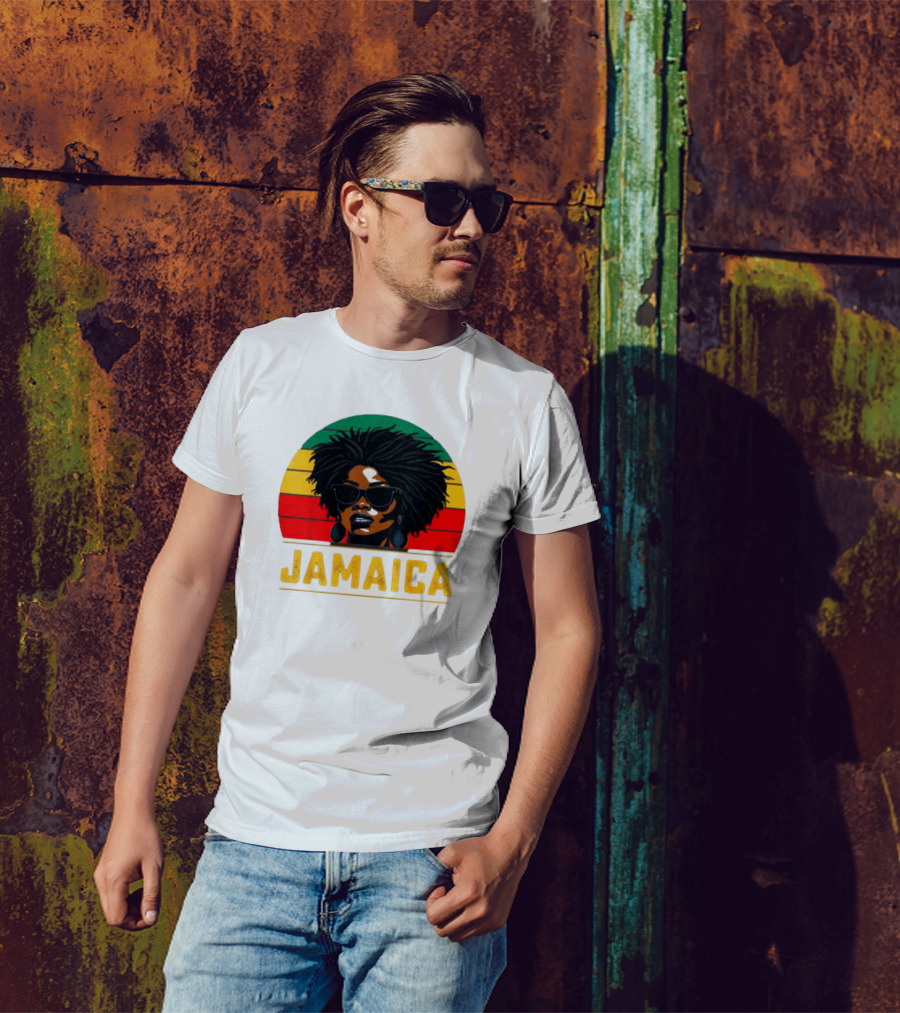Jamaican Patriotic Women Jamaica Vintage T-Shirt