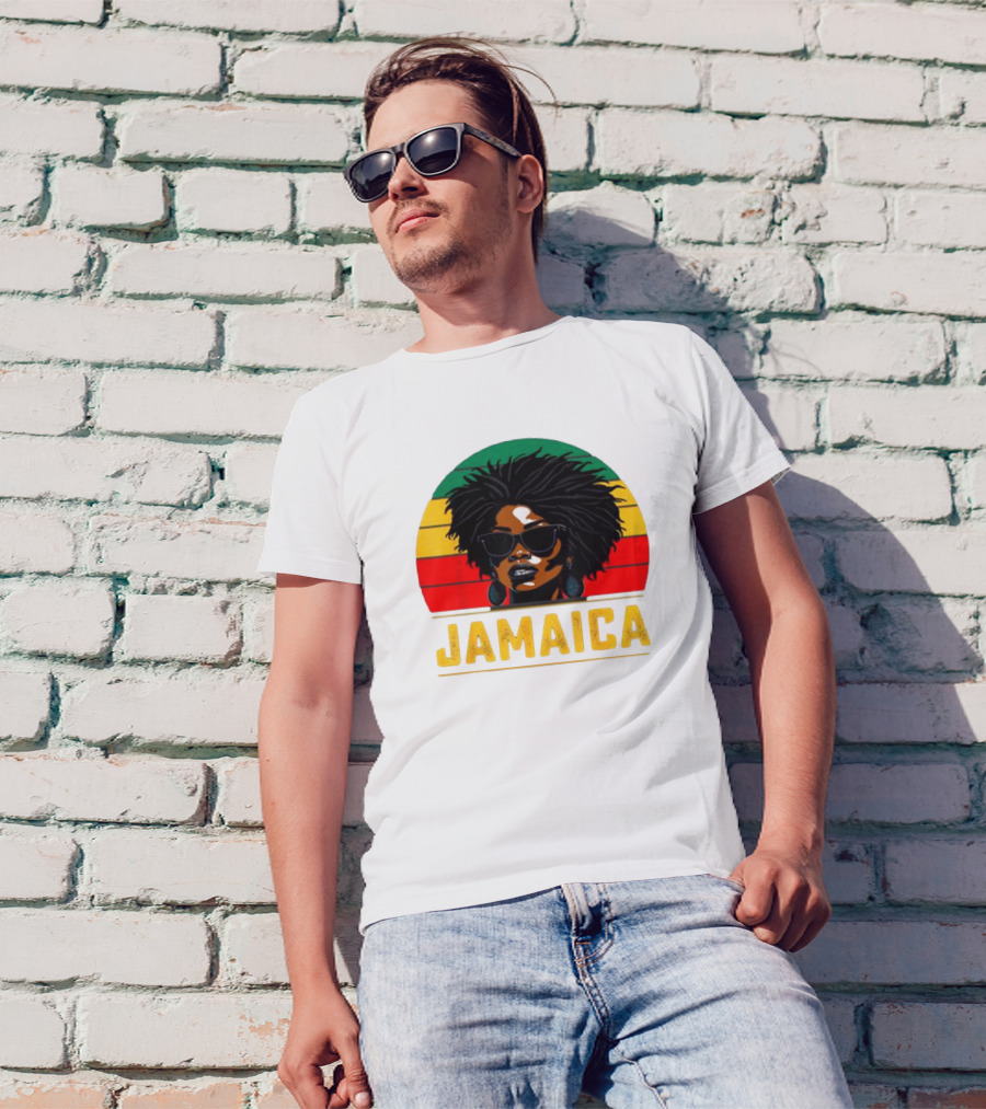Jamaican Patriotic Women Jamaica Vintage T-Shirt