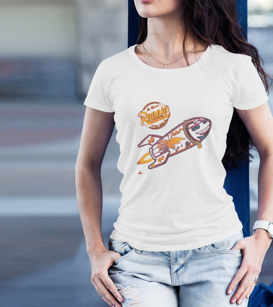 Ronnie Rocket Number 13 With Lightning Bolt And Planetary Icons T-Shirt