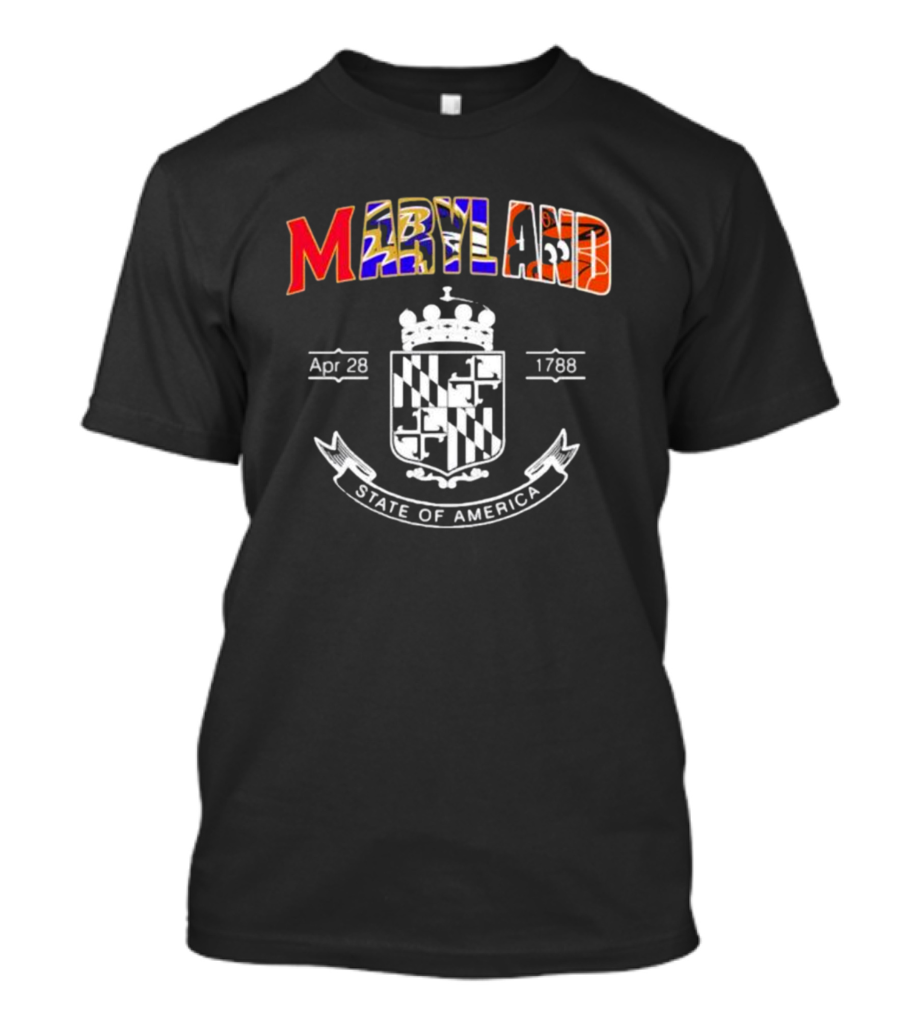 Maryland Apr 28 1788 State Of America Team Sport Emblem Heritage T-Shirt