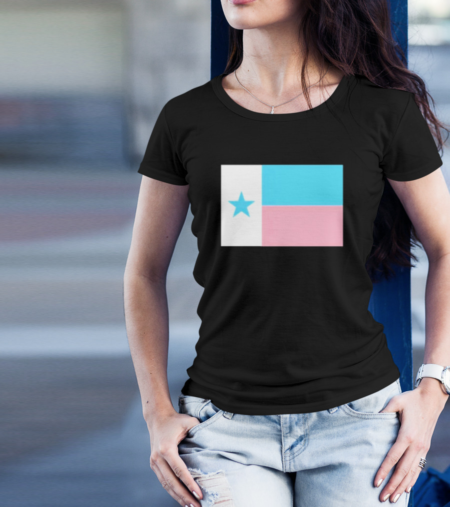 Flags Mashup Bot Texas Trans Pride Trans Texas Flag T-Shirt