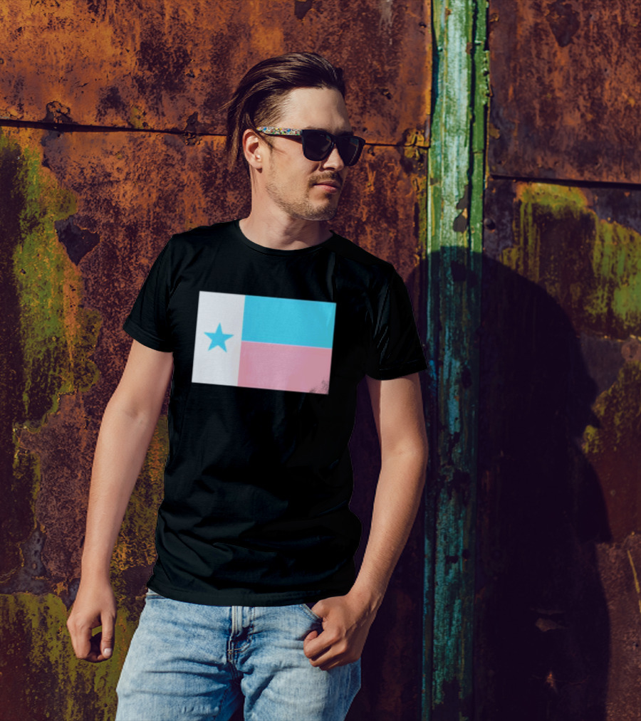 Flags Mashup Bot Texas Trans Pride Trans Texas Flag T-Shirt