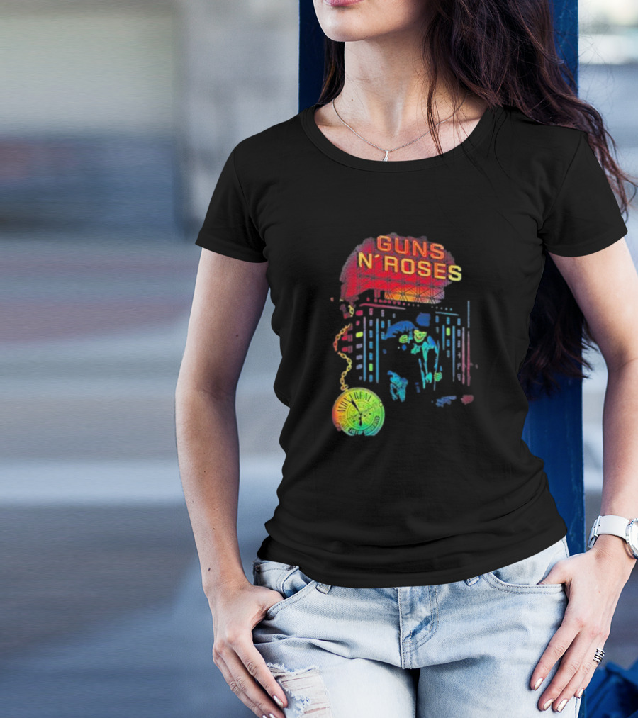Guns N’ Roses Montreal Reflective Pocket Watch Buildings T-Shirt