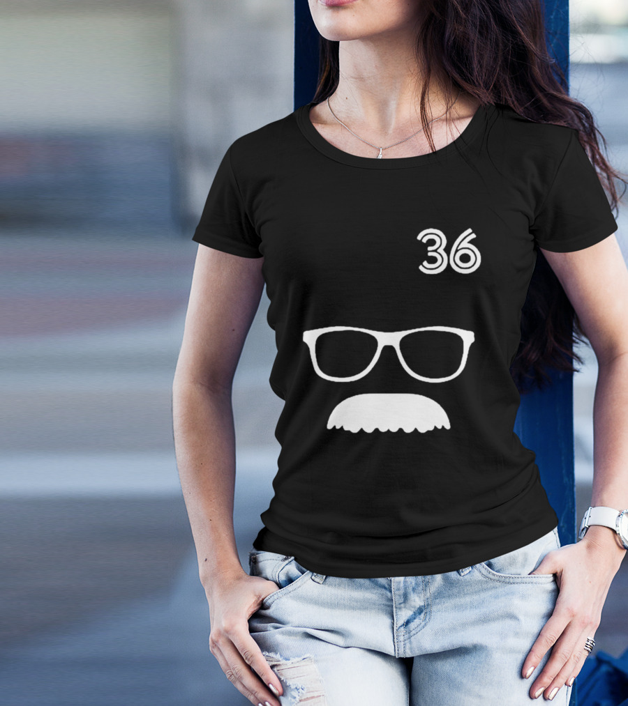 Trending Jays Fans Wearing 36 Davis Schneider Glasses And Moustache T-Shirt